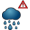 Pluie forte Pictogramme de prévisions météo