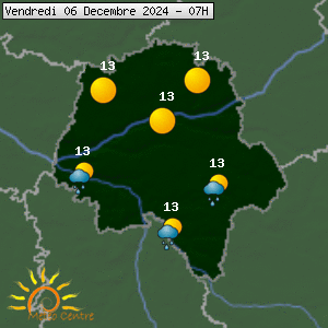 Prévisions météo pour le cher (37)