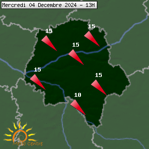 Prévisions météo pour le cher (37)