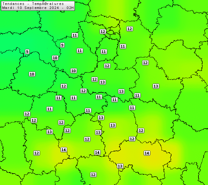 Prévisions météo régions Centre Val de Loire et Centrales