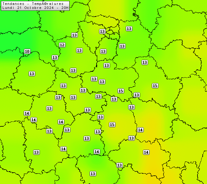 Prévisions météo régions Centre Val de Loire et Centrales