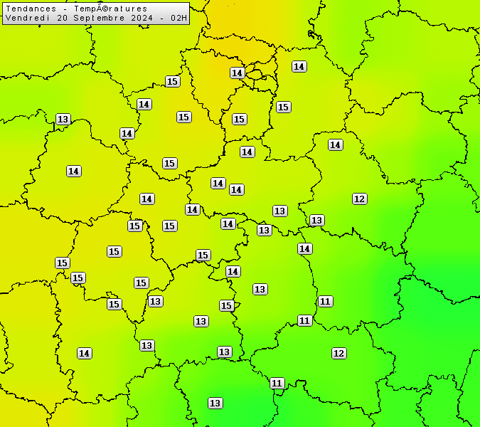 Prévisions météo régions Centre Val de Loire et Centrales