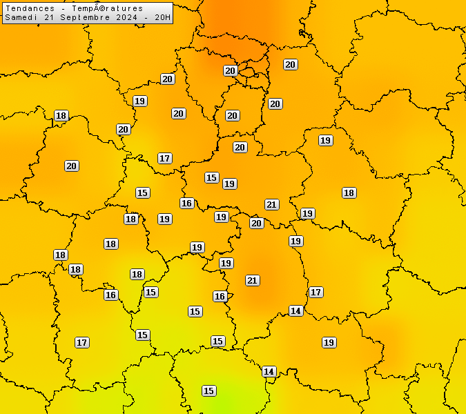 Prévisions météo régions Centre Val de Loire et Centrales