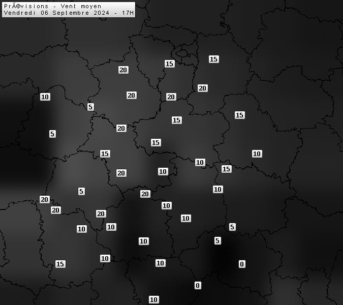 Prévisions météo régions Centre Val de Loire et Centrales