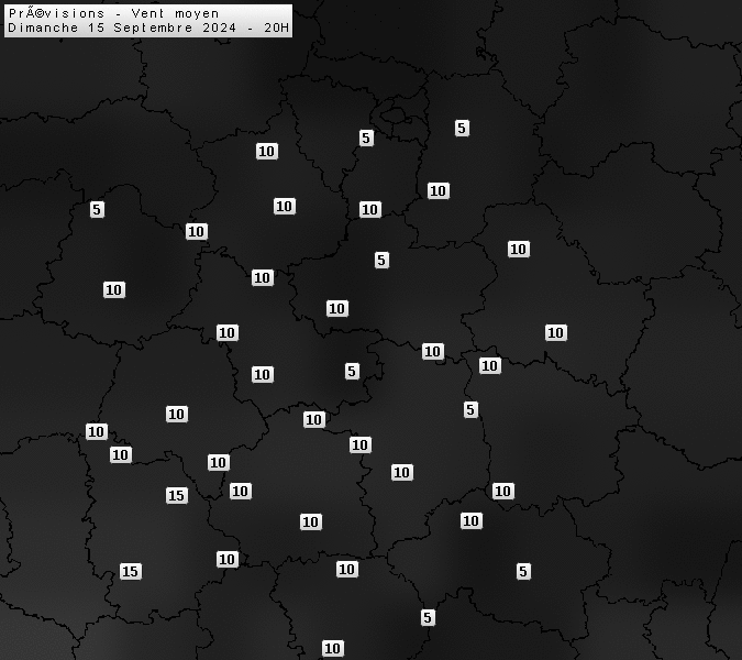 Prévisions météo régions Centre Val de Loire et Centrales