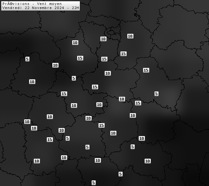 Prévisions météo régions Centre Val de Loire et Centrales