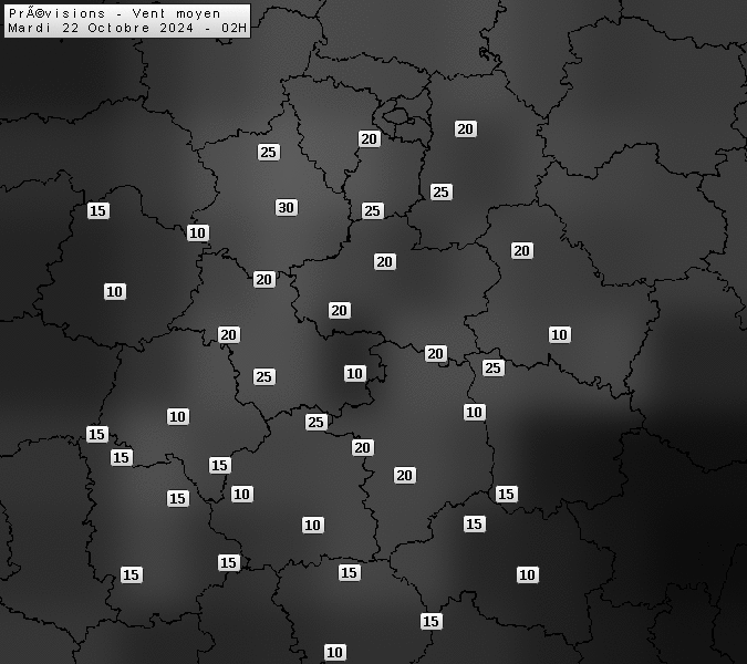 Prévisions météo régions Centre Val de Loire et Centrales