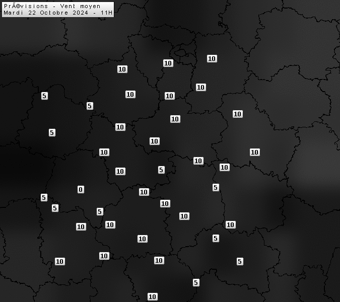 Prévisions météo régions Centre Val de Loire et Centrales