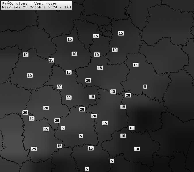 Prévisions météo régions Centre Val de Loire et Centrales