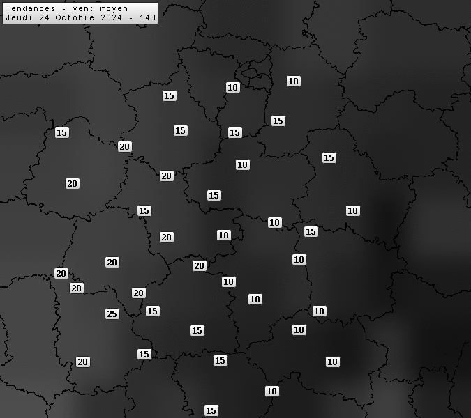 Prévisions météo régions Centre Val de Loire et Centrales