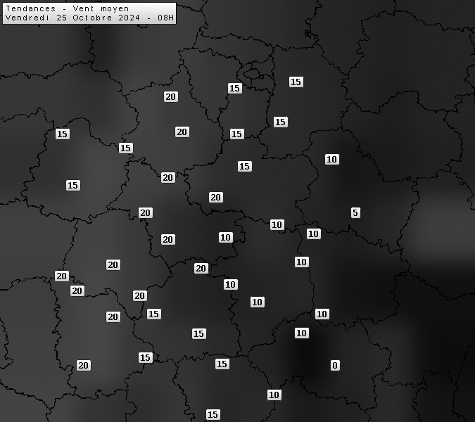 Prévisions météo régions Centre Val de Loire et Centrales