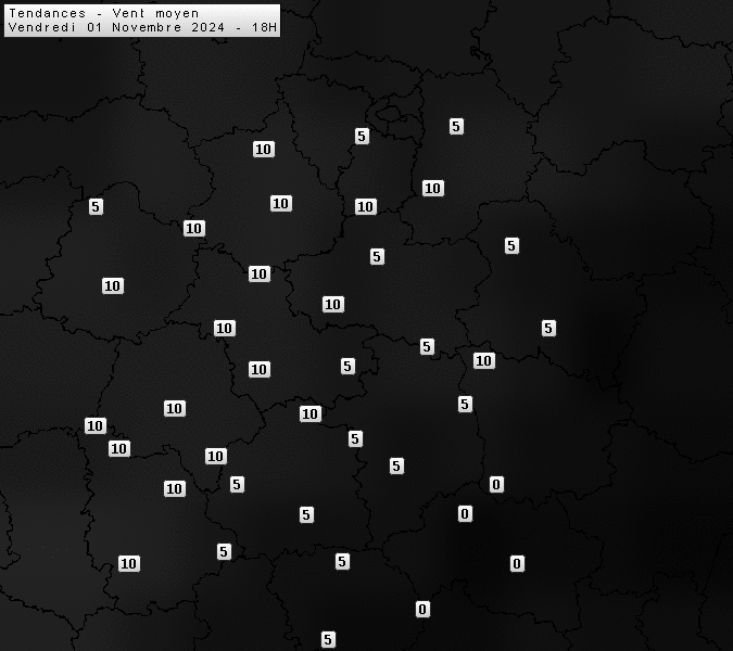 Prévisions météo régions Centre Val de Loire et Centrales