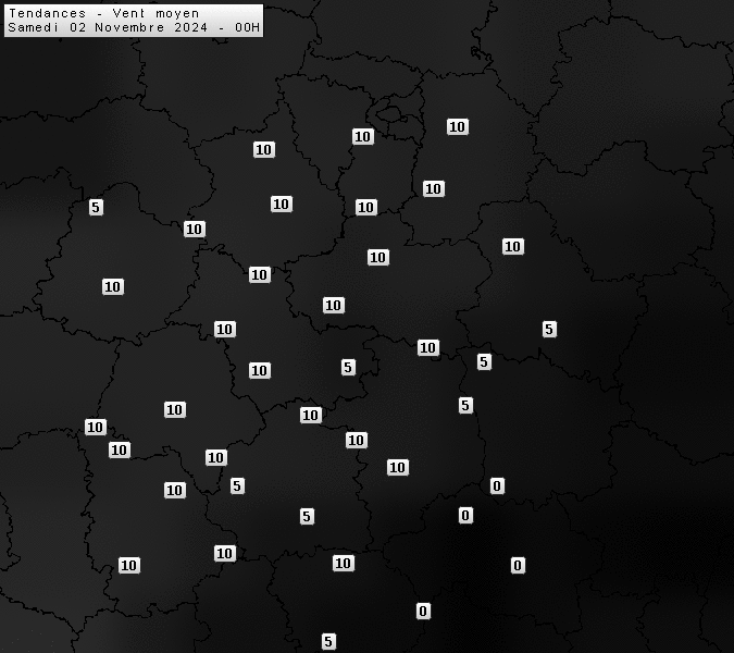 Prévisions météo régions Centre Val de Loire et Centrales