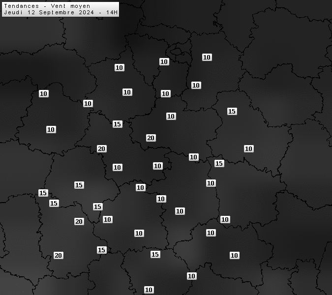 Prévisions météo régions Centre Val de Loire et Centrales