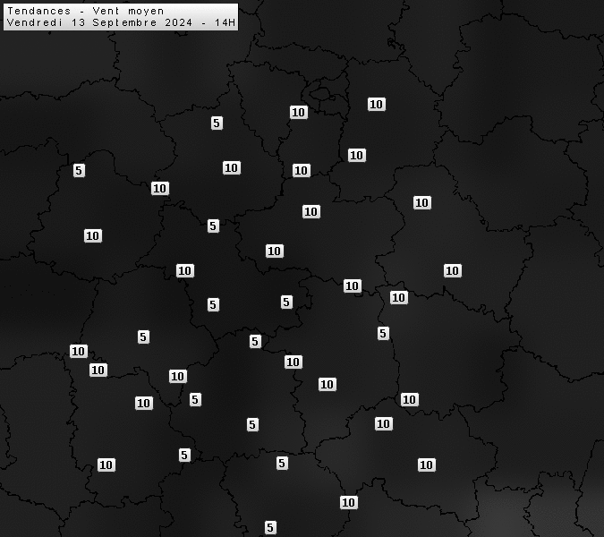 Prévisions météo régions Centre Val de Loire et Centrales