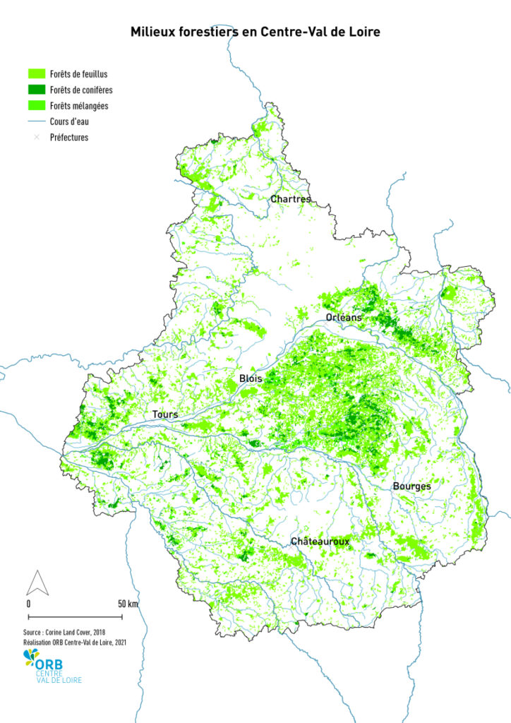 Carte milieux forestiers