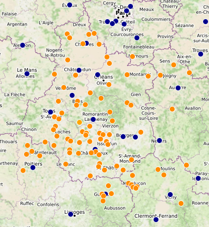 Réseaux de Stations Météo Centre - au 1 septembre 2024